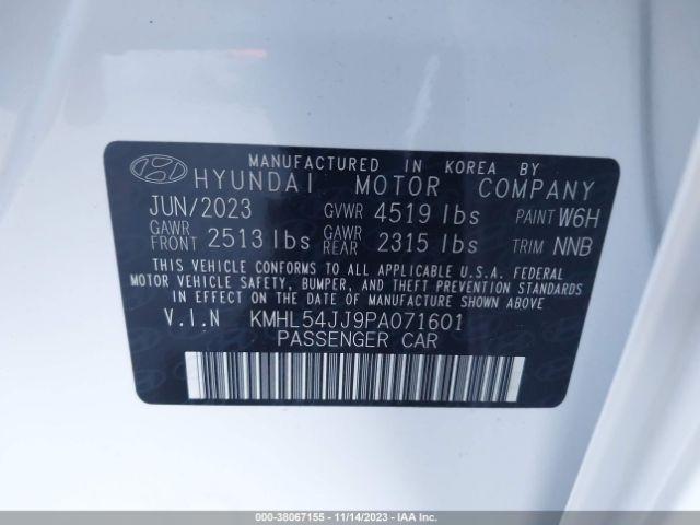 Photo 8 VIN: KMHL54JJ9PA071601 - HYUNDAI SONATA HYBRID 