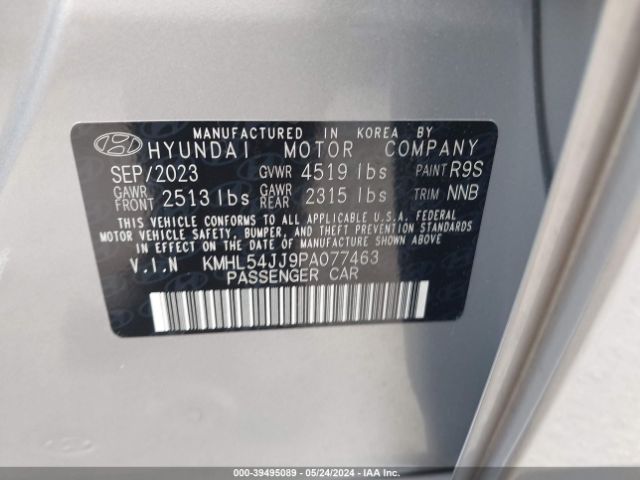 Photo 8 VIN: KMHL54JJ9PA077463 - HYUNDAI SONATA HYBRID 