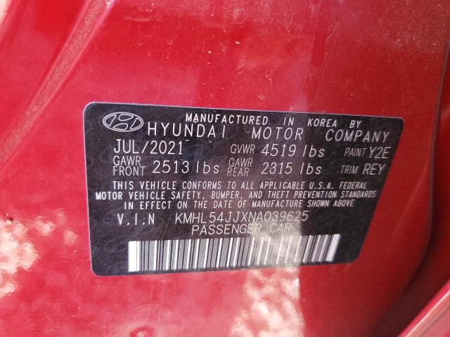 Photo 9 VIN: KMHL54JJXNA039625 - HYUNDAI SONATA HYB 