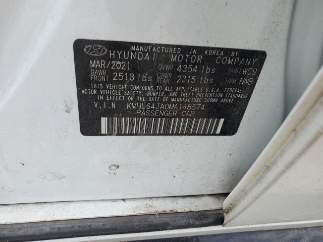 Photo 12 VIN: KMHL64JA0MA148574 - HYUNDAI SONATA SEL 