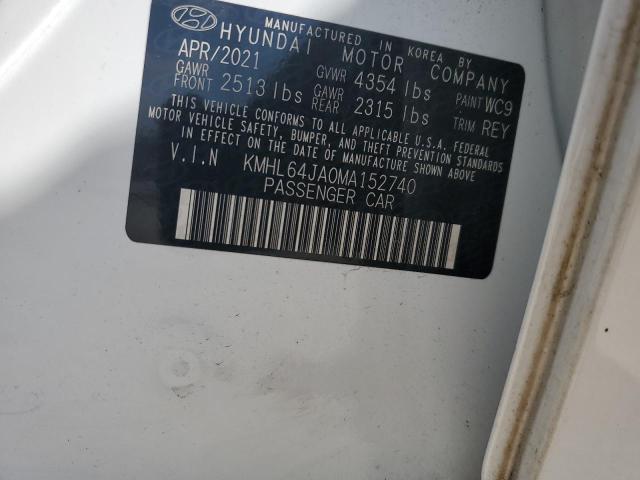 Photo 11 VIN: KMHL64JA0MA152740 - HYUNDAI SONATA SEL 