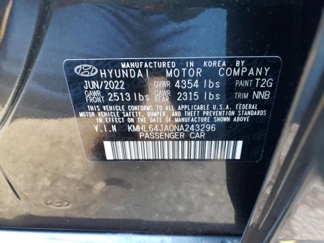 Photo 9 VIN: KMHL64JA0NA243296 - HYUNDAI SONATA SEL 