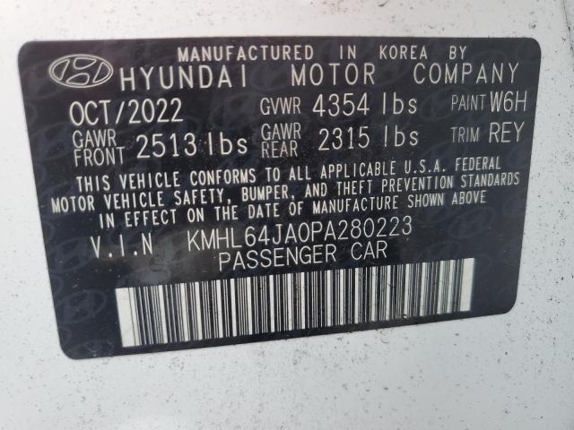 Photo 11 VIN: KMHL64JA0PA280223 - HYUNDAI SONATA SEL 