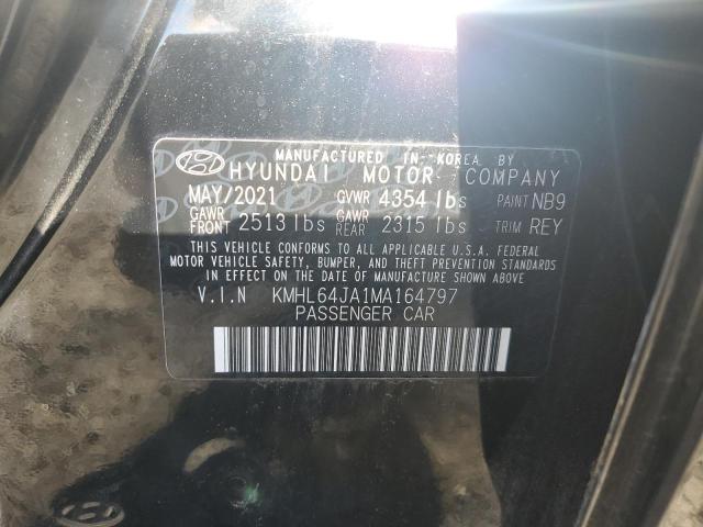 Photo 11 VIN: KMHL64JA1MA164797 - HYUNDAI SONATA SEL 