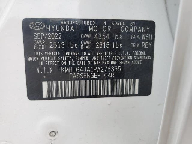 Photo 12 VIN: KMHL64JA1PA278335 - HYUNDAI SONATA SEL 