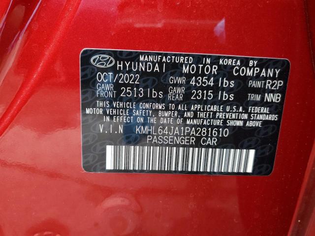 Photo 12 VIN: KMHL64JA1PA281610 - HYUNDAI SONATA SEL 