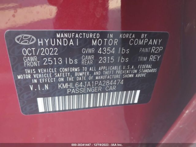 Photo 8 VIN: KMHL64JA1PA284474 - HYUNDAI SONATA 