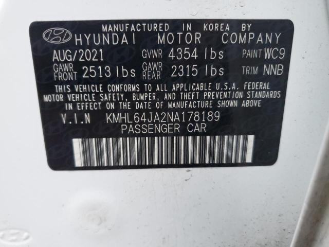 Photo 11 VIN: KMHL64JA2NA178189 - HYUNDAI SONATA SEL 