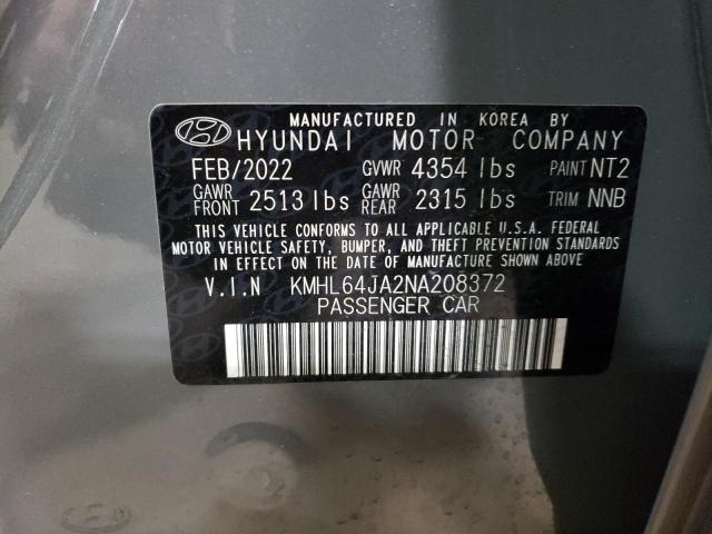 Photo 11 VIN: KMHL64JA2NA208372 - HYUNDAI SONATA SEL 