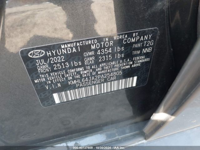 Photo 8 VIN: KMHL64JA2PA254805 - HYUNDAI SONATA 