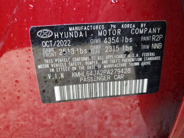 Photo 12 VIN: KMHL64JA2PA279428 - HYUNDAI SONATA SEL 