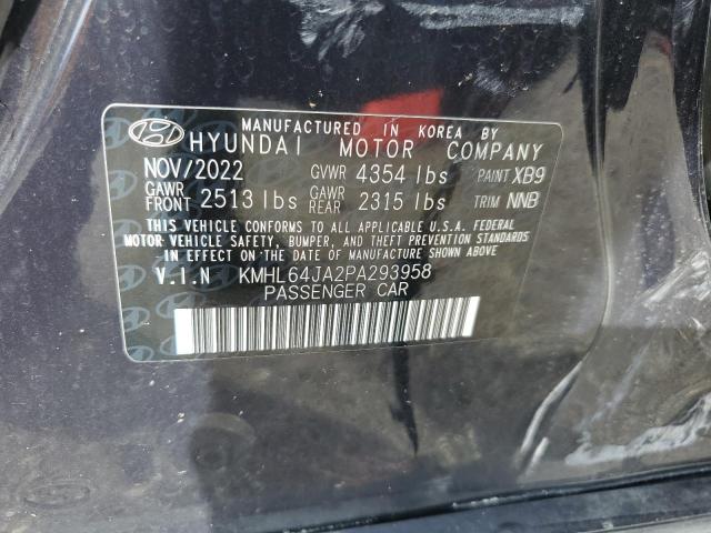 Photo 12 VIN: KMHL64JA2PA293958 - HYUNDAI SONATA SEL 