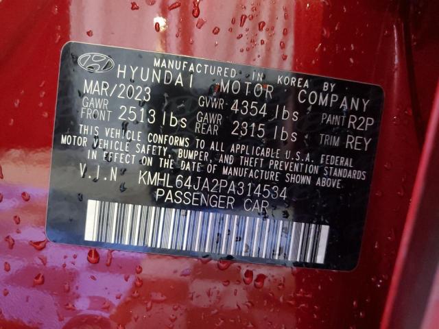 Photo 11 VIN: KMHL64JA2PA314534 - HYUNDAI SONATA SEL 