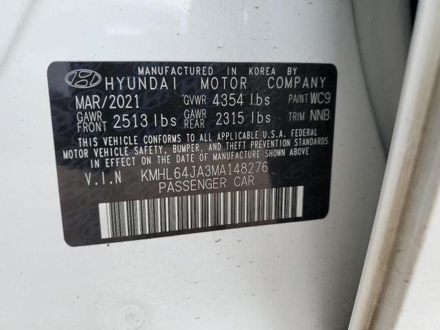 Photo 12 VIN: KMHL64JA3MA148276 - HYUNDAI SONATA SEL 