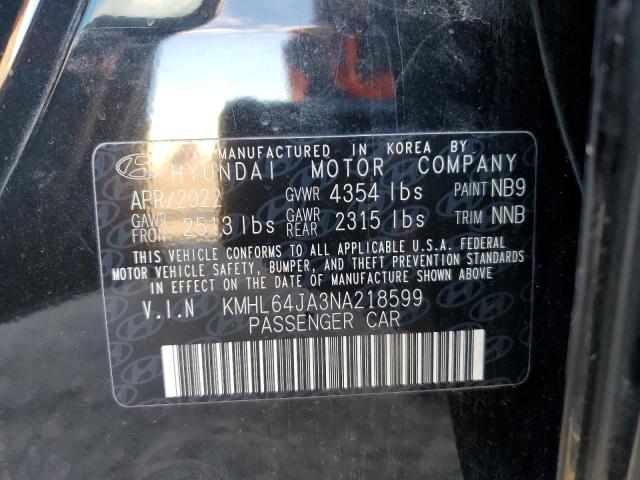 Photo 11 VIN: KMHL64JA3NA218599 - HYUNDAI SONATA 