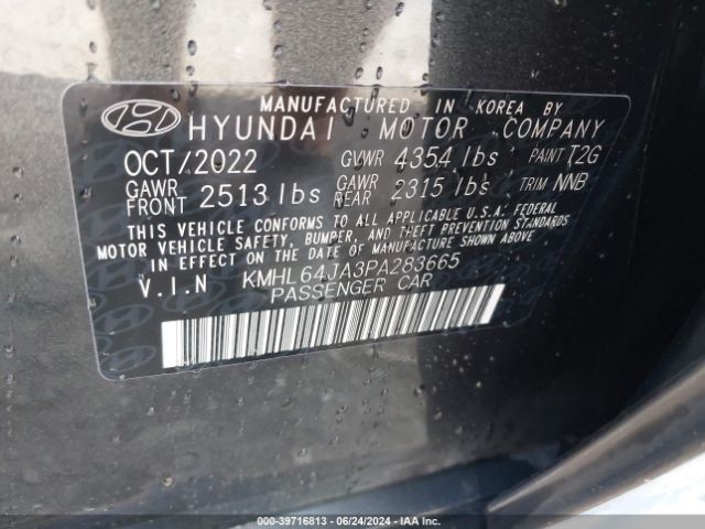 Photo 8 VIN: KMHL64JA3PA283665 - HYUNDAI SONATA 