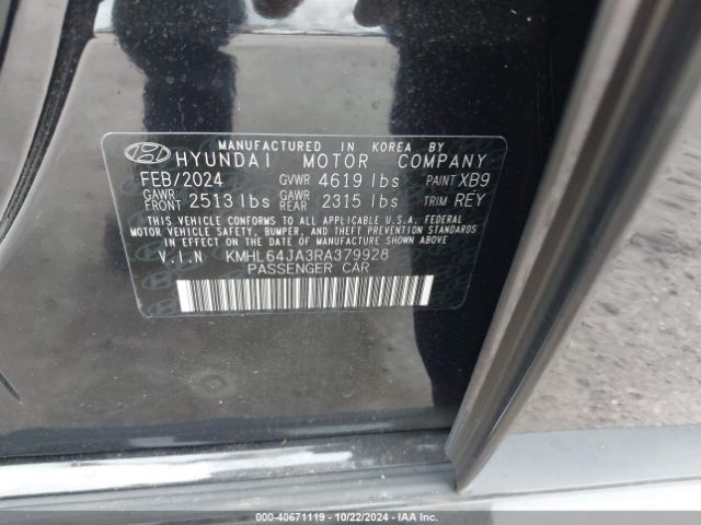 Photo 8 VIN: KMHL64JA3RA379928 - HYUNDAI SONATA 