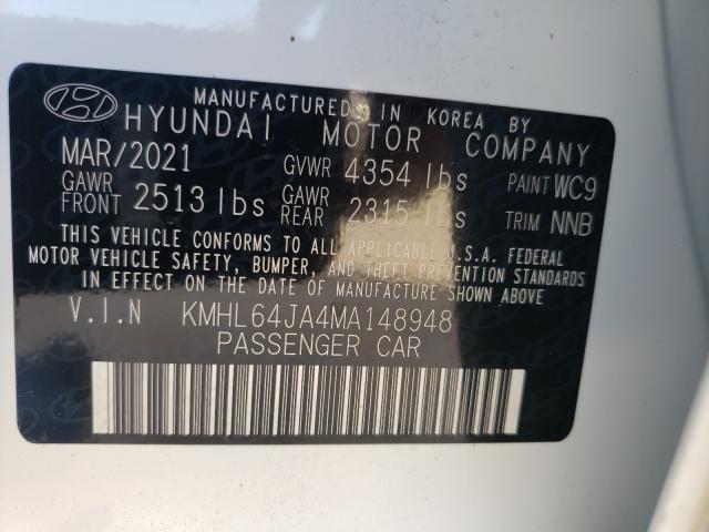 Photo 9 VIN: KMHL64JA4MA148948 - HYUNDAI SONATA SEL 