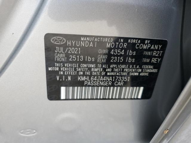 Photo 9 VIN: KMHL64JA4NA173351 - HYUNDAI SONATA SEL 