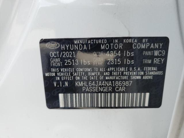 Photo 12 VIN: KMHL64JA4NA186987 - HYUNDAI SONATA SEL 