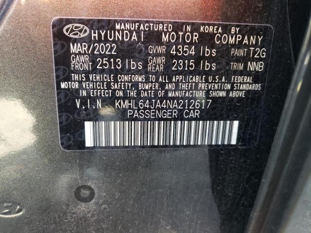 Photo 11 VIN: KMHL64JA4NA212617 - HYUNDAI SONATA SEL 