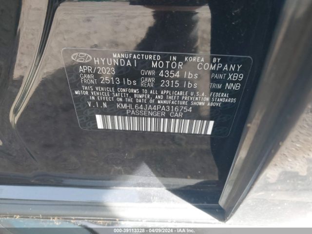 Photo 8 VIN: KMHL64JA4PA316754 - HYUNDAI SONATA 