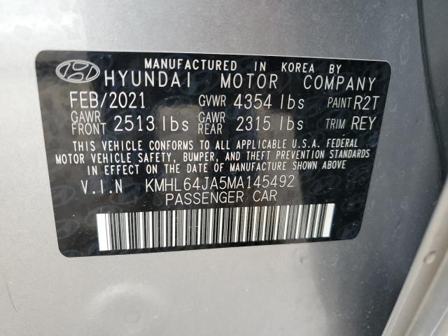 Photo 11 VIN: KMHL64JA5MA145492 - HYUNDAI SONATA SEL 