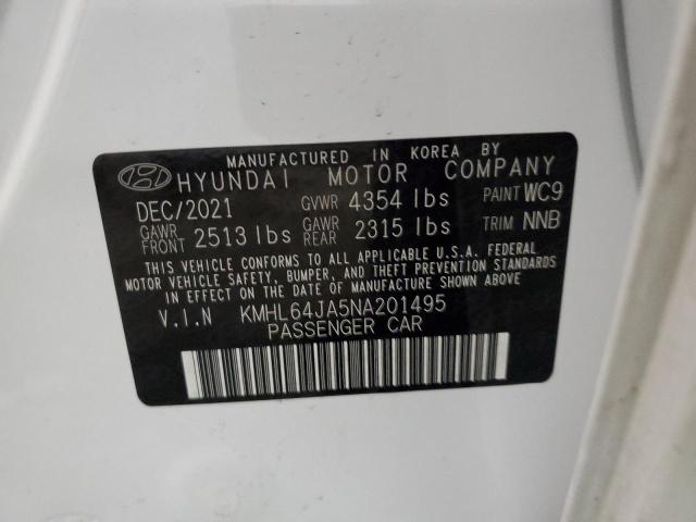 Photo 11 VIN: KMHL64JA5NA201495 - HYUNDAI SONATA SEL 