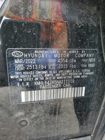 Photo 12 VIN: KMHL64JA5NA211119 - HYUNDAI SONATA SEL 