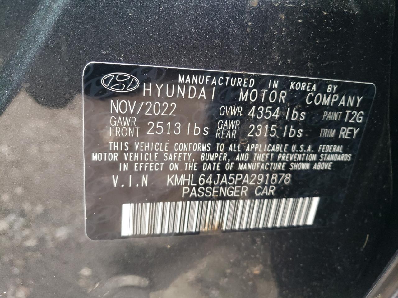 Photo 11 VIN: KMHL64JA5PA291878 - HYUNDAI SONATA 