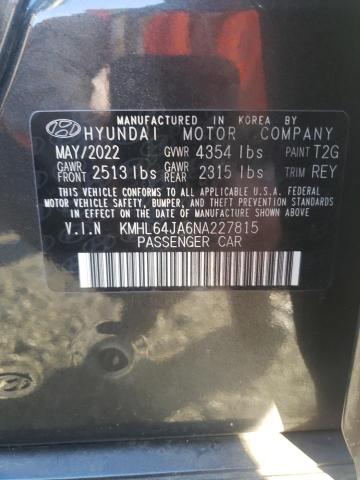 Photo 12 VIN: KMHL64JA6NA227815 - HYUNDAI SONATA 