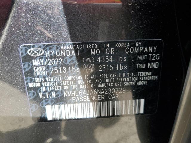 Photo 11 VIN: KMHL64JA6NA230729 - HYUNDAI SONATA 