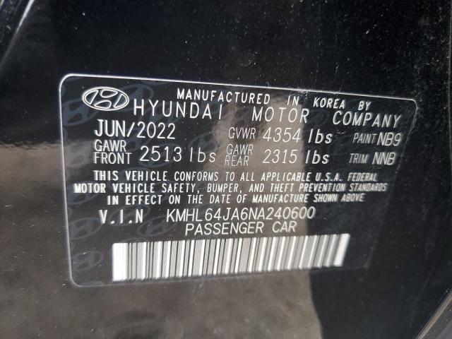 Photo 11 VIN: KMHL64JA6NA240600 - HYUNDAI SONATA SEL 