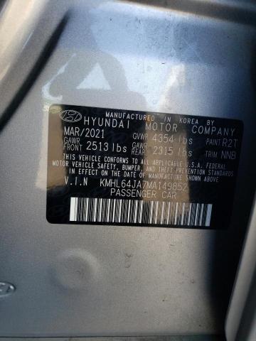 Photo 11 VIN: KMHL64JA7MA149852 - HYUNDAI SONATA SEL 