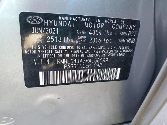 Photo 11 VIN: KMHL64JA7MA166599 - HYUNDAI SONATA SEL 