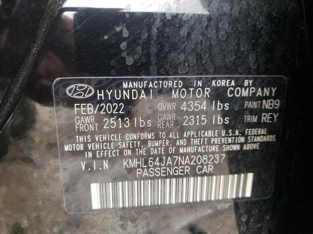 Photo 9 VIN: KMHL64JA7NA208237 - HYUNDAI SONATA SEL 