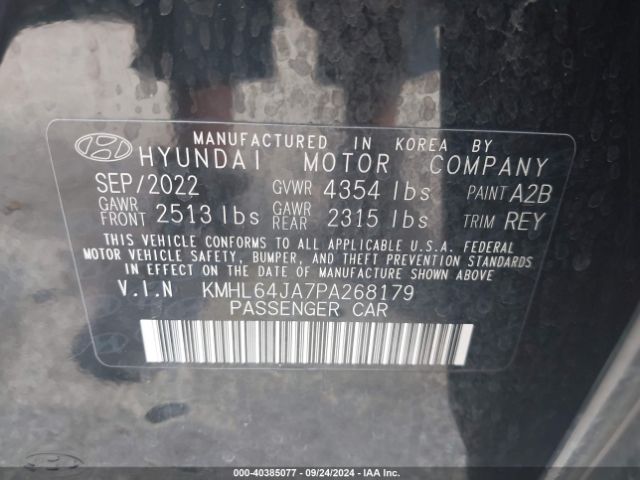 Photo 8 VIN: KMHL64JA7PA268179 - HYUNDAI SONATA 