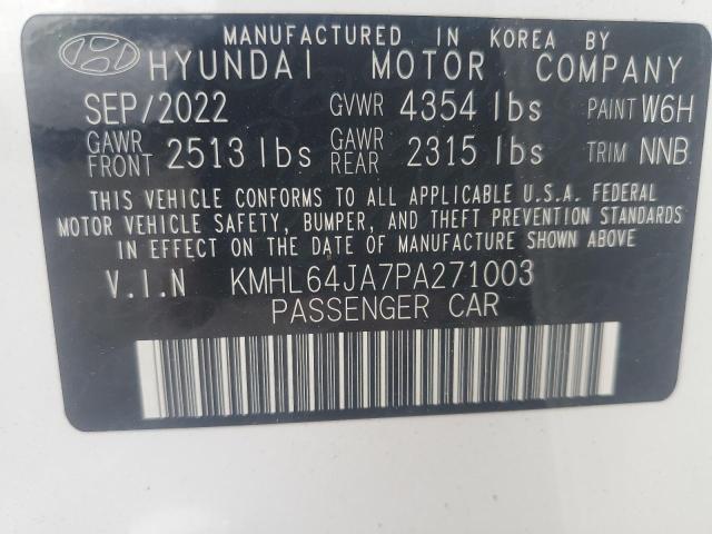 Photo 11 VIN: KMHL64JA7PA271003 - HYUNDAI SONATA SEL 