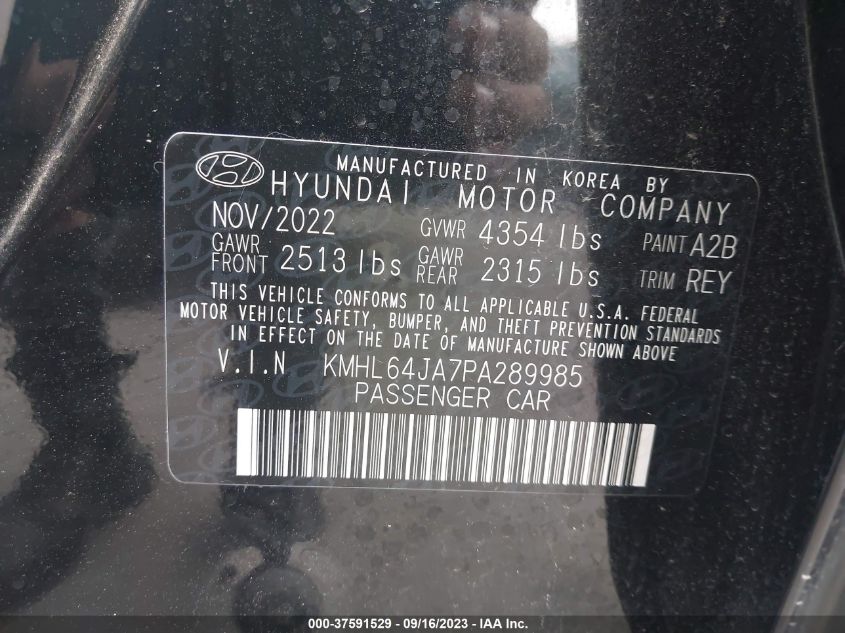 Photo 8 VIN: KMHL64JA7PA289985 - HYUNDAI SONATA 