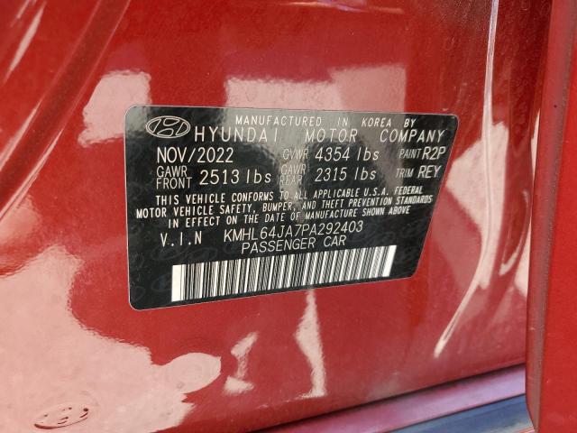 Photo 12 VIN: KMHL64JA7PA292403 - HYUNDAI SONATA 