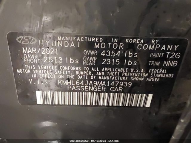 Photo 8 VIN: KMHL64JA9MA147939 - HYUNDAI SONATA 