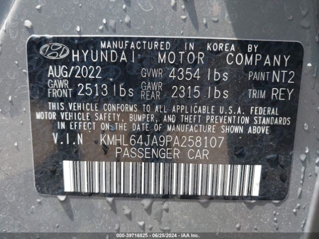 Photo 8 VIN: KMHL64JA9PA258107 - HYUNDAI SONATA 