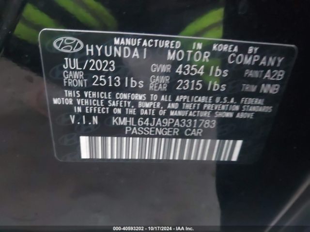 Photo 8 VIN: KMHL64JA9PA331783 - HYUNDAI SONATA 