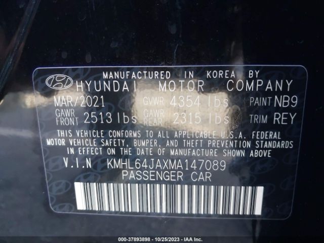 Photo 8 VIN: KMHL64JAXMA147089 - HYUNDAI SONATA 