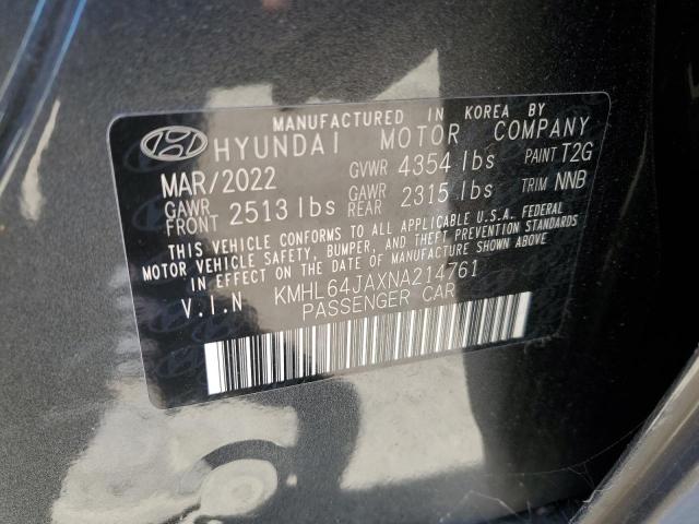 Photo 11 VIN: KMHL64JAXNA214761 - HYUNDAI SONATA SEL 