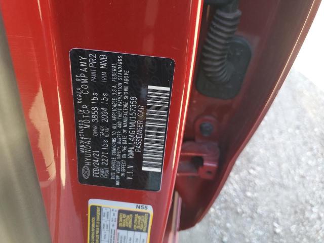 Photo 11 VIN: KMHLL4AG1MU157358 - HYUNDAI ELANTRA SE 