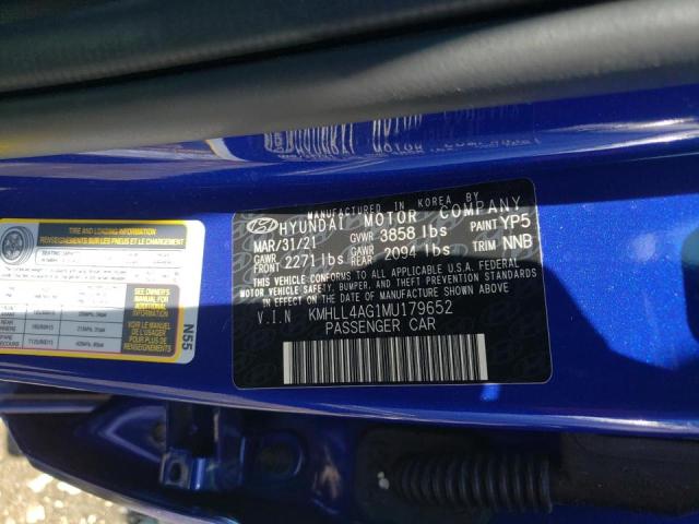 Photo 9 VIN: KMHLL4AG1MU179652 - HYUNDAI ELANTRA SE 