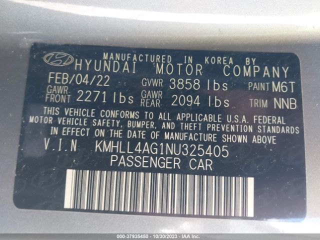 Photo 8 VIN: KMHLL4AG1NU325405 - HYUNDAI ELANTRA 