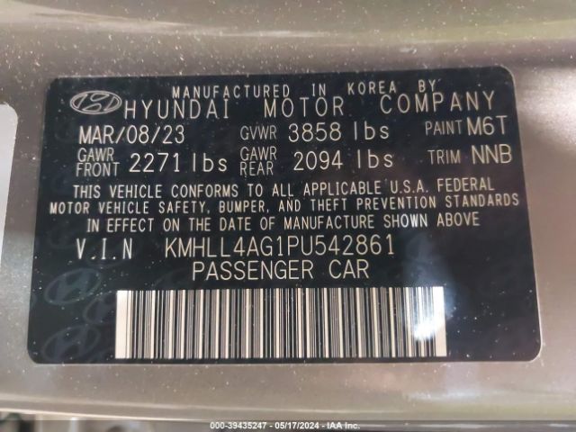 Photo 8 VIN: KMHLL4AG1PU542861 - HYUNDAI ELANTRA 