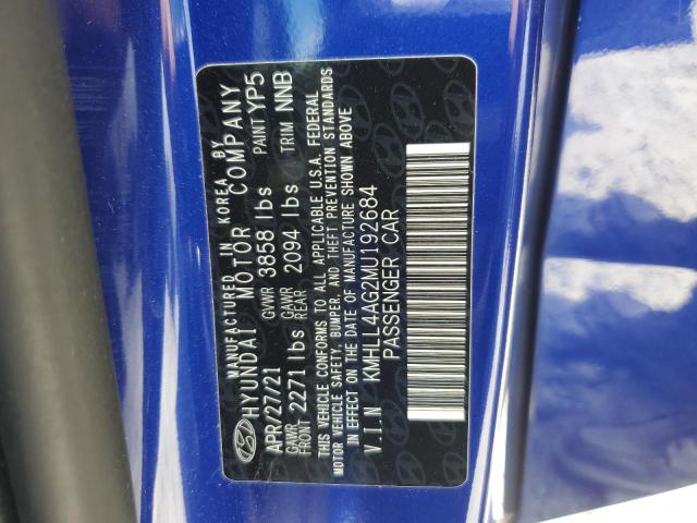 Photo 11 VIN: KMHLL4AG2MU192684 - HYUNDAI ELANTRA 